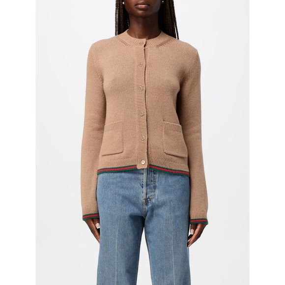 GUCCI Sweaters - Gucci Cardigan Woman Beige